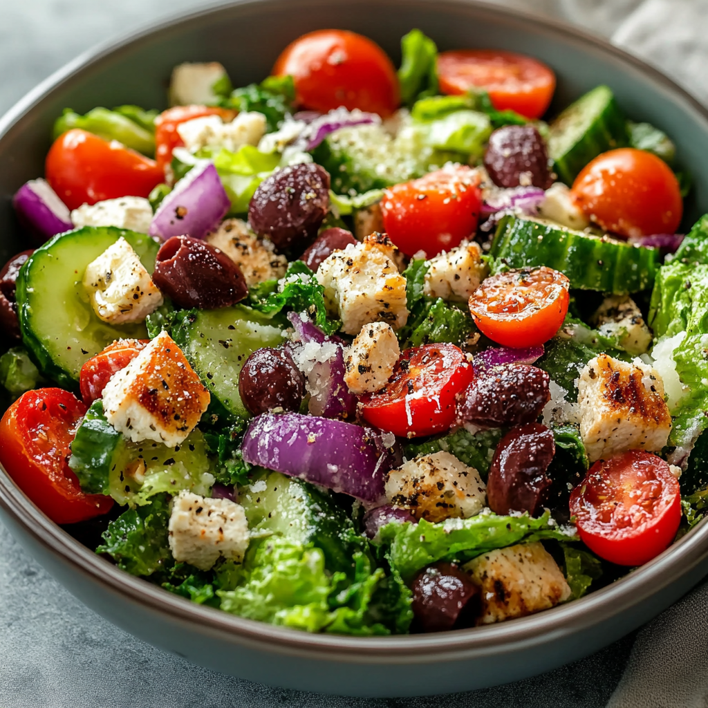 Recipe preparation for Greek Cucumber Tomato Salad