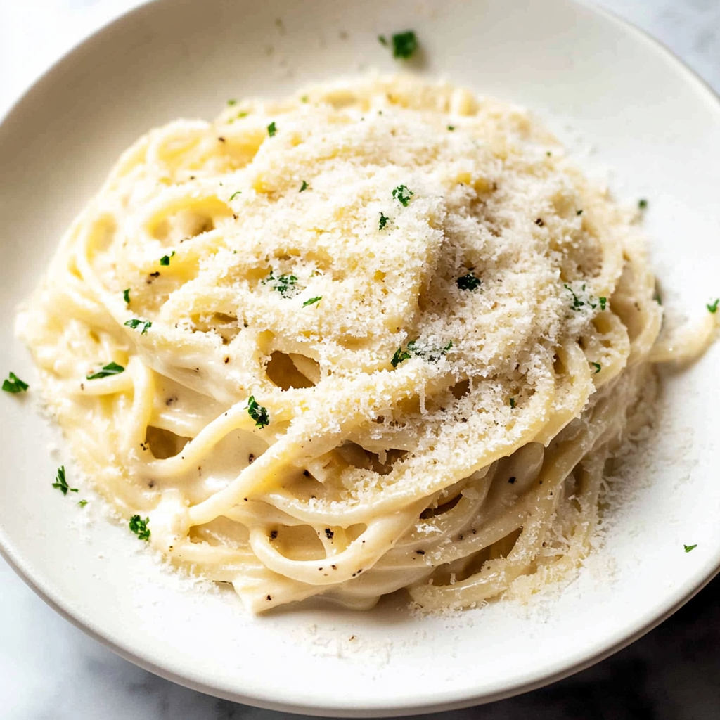 Recipe preparation for One Pot Creamy Garlic Pasta