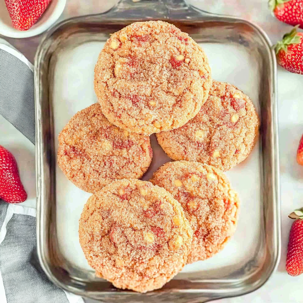 Recipe preparation for strawberry crunch cookies