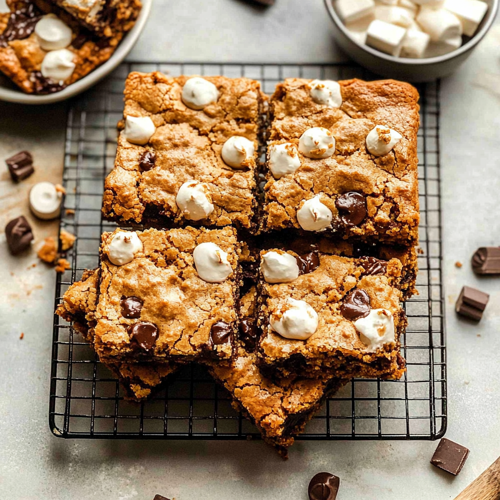 Recipe preparation for S’more Cookie Bars