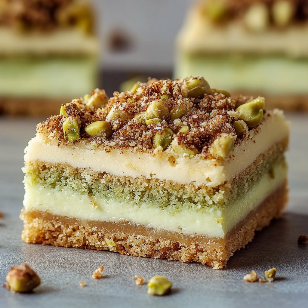 Recipe preparation for Pistachio Dream Cookie Bars