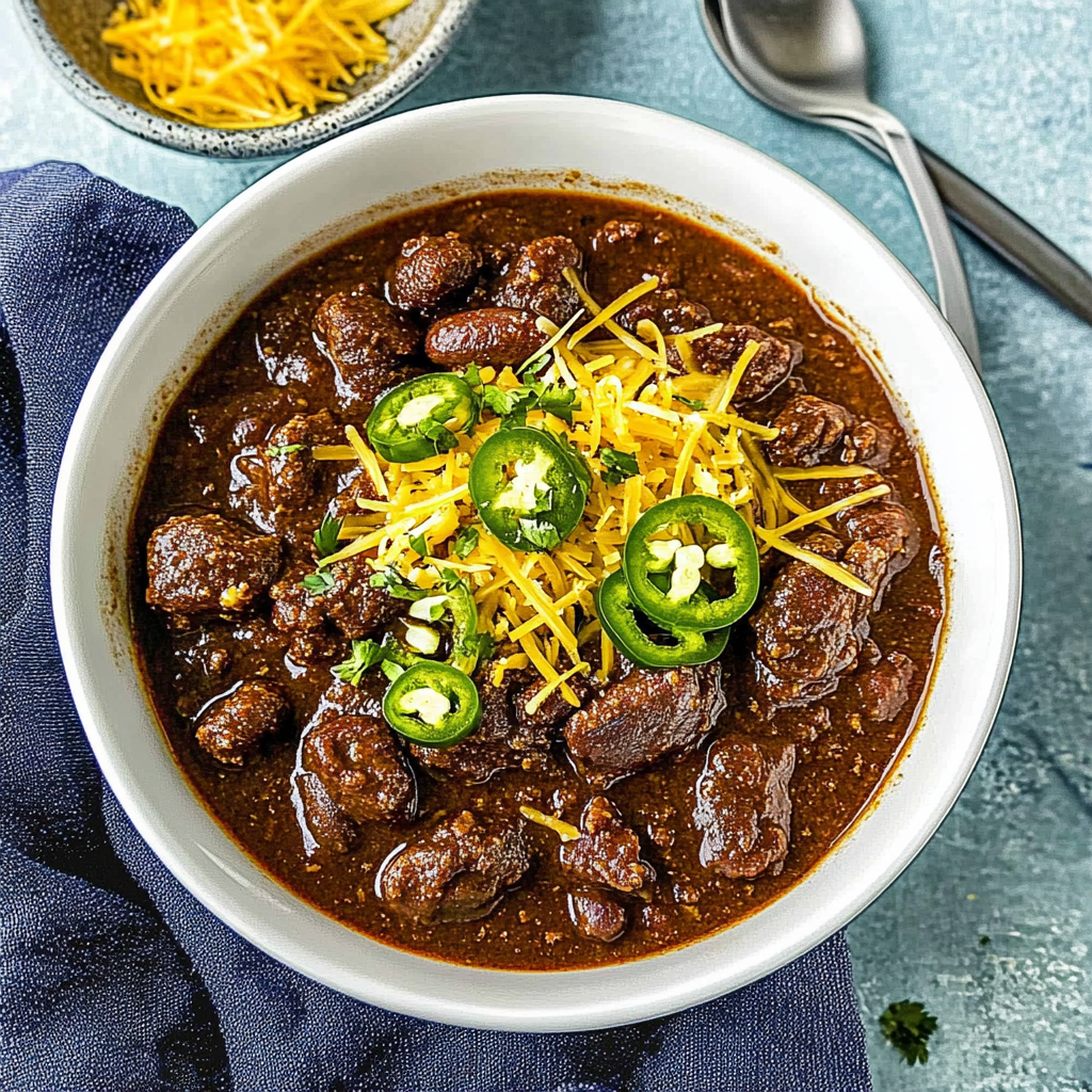 Recipe preparation for texas chili