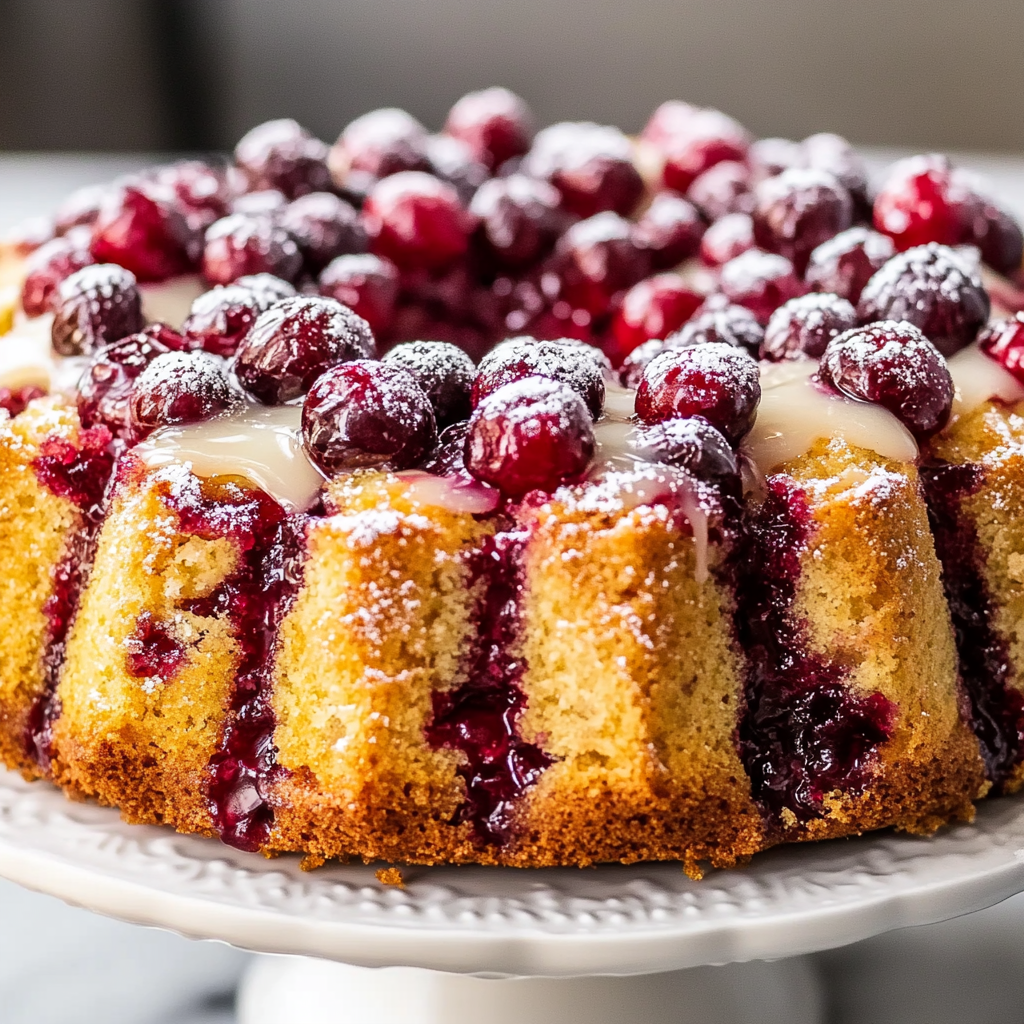 Recipe preparation for cranberry orange breakfast cake
