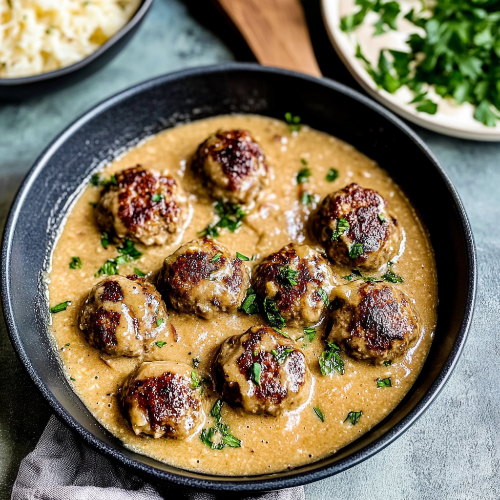 Recipe preparation for swedish meatballs