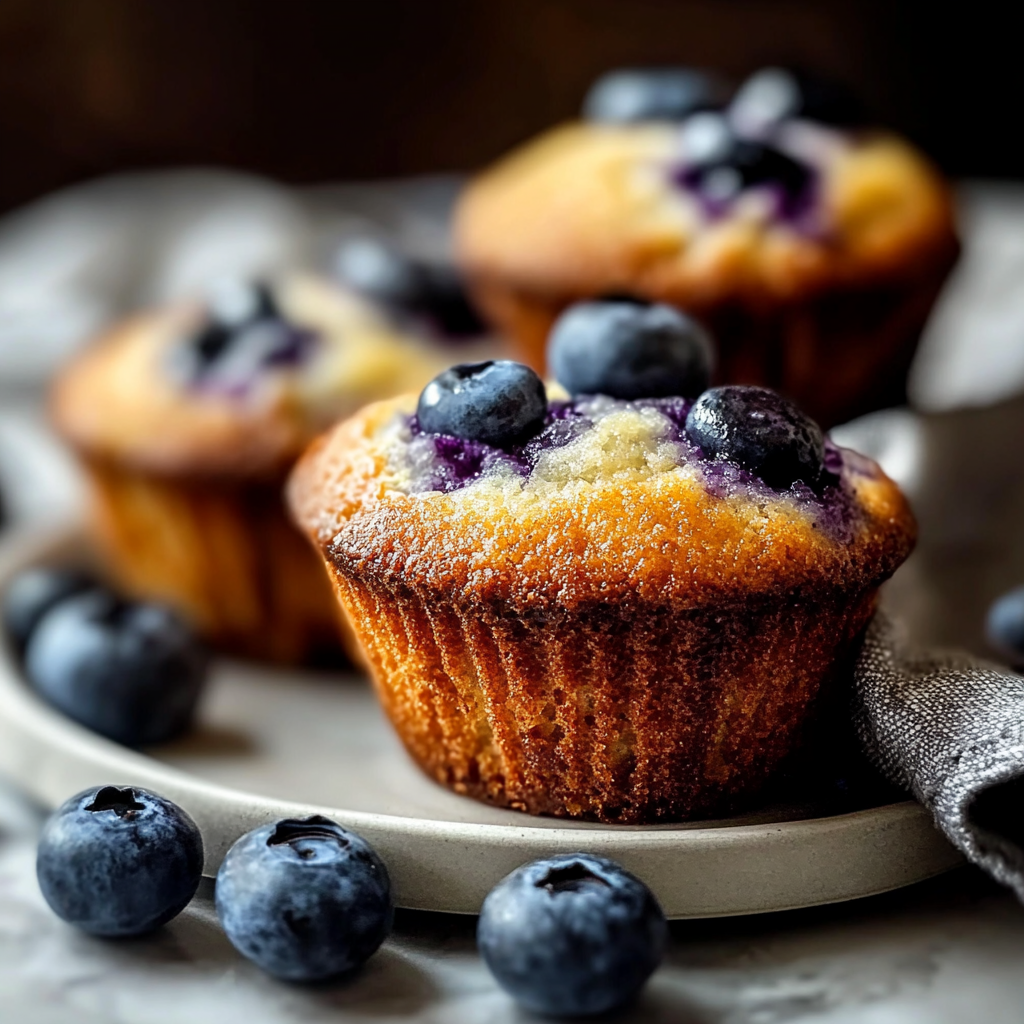Recipe preparation for blueberry cottage cheese muffins