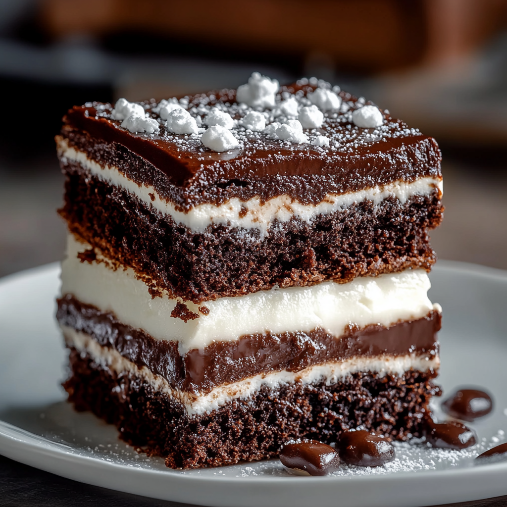 Recipe preparation for brownie refrigerator cake