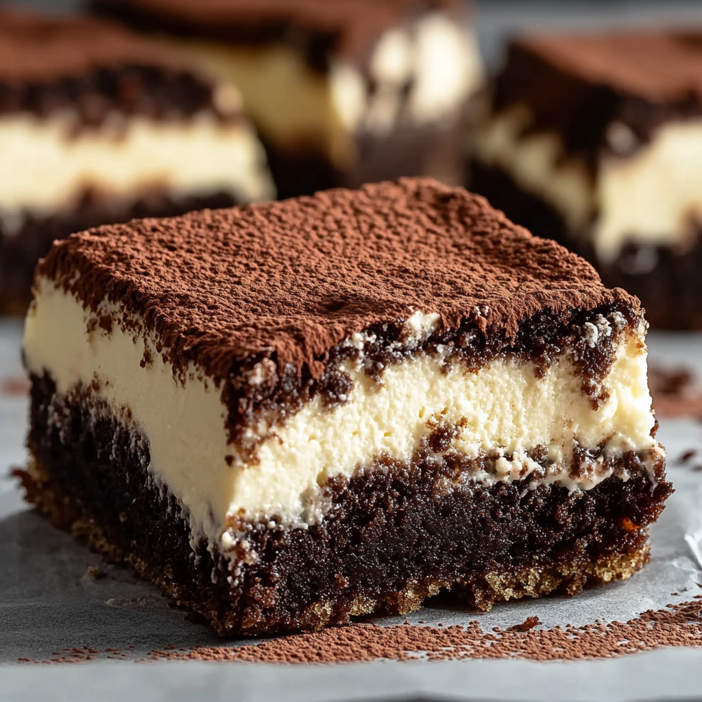 Recipe preparation for tiramisu brownies