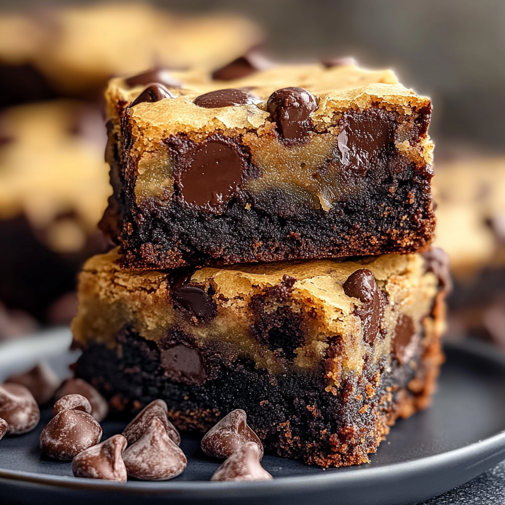 Recipe preparation for chocolate chip cookie brownies