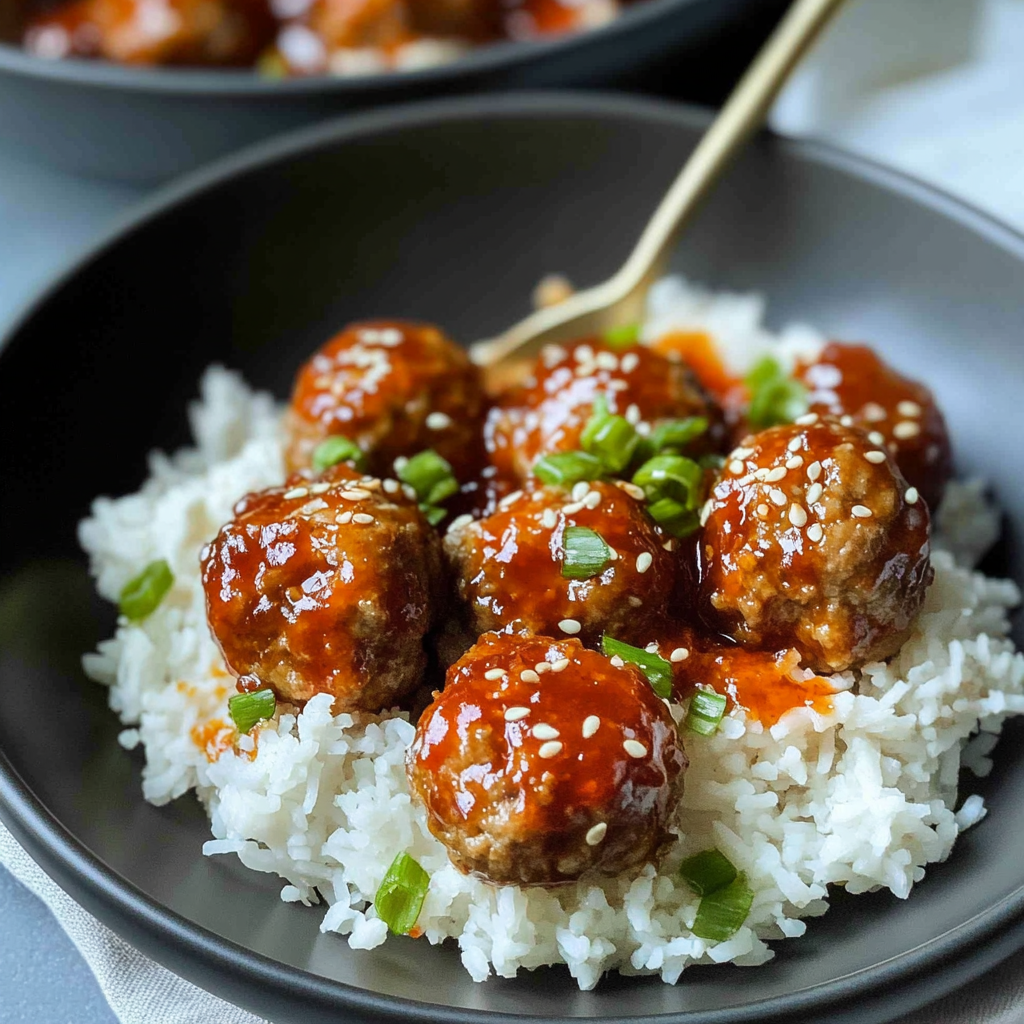 Recipe preparation for sweet chili sauce turkey meatballs