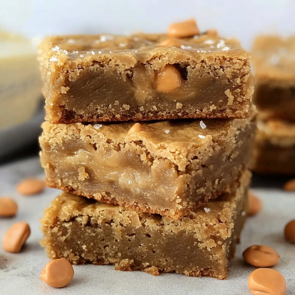 Recipe preparation for Brown Butter Peppermint Blondies