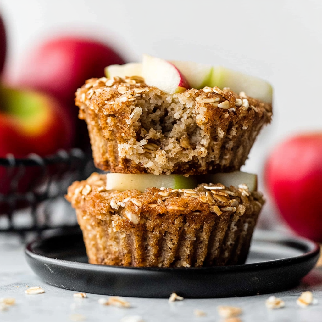 Recipe preparation for Maple Apple Cinnamon Baked Oat Cups