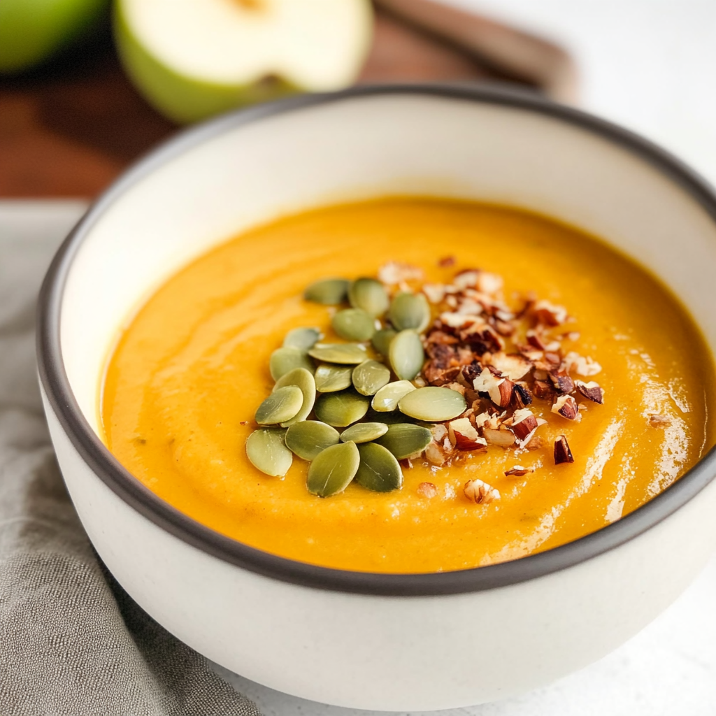 Recipe preparation for Roasted Butternut Squash & Apple Soup