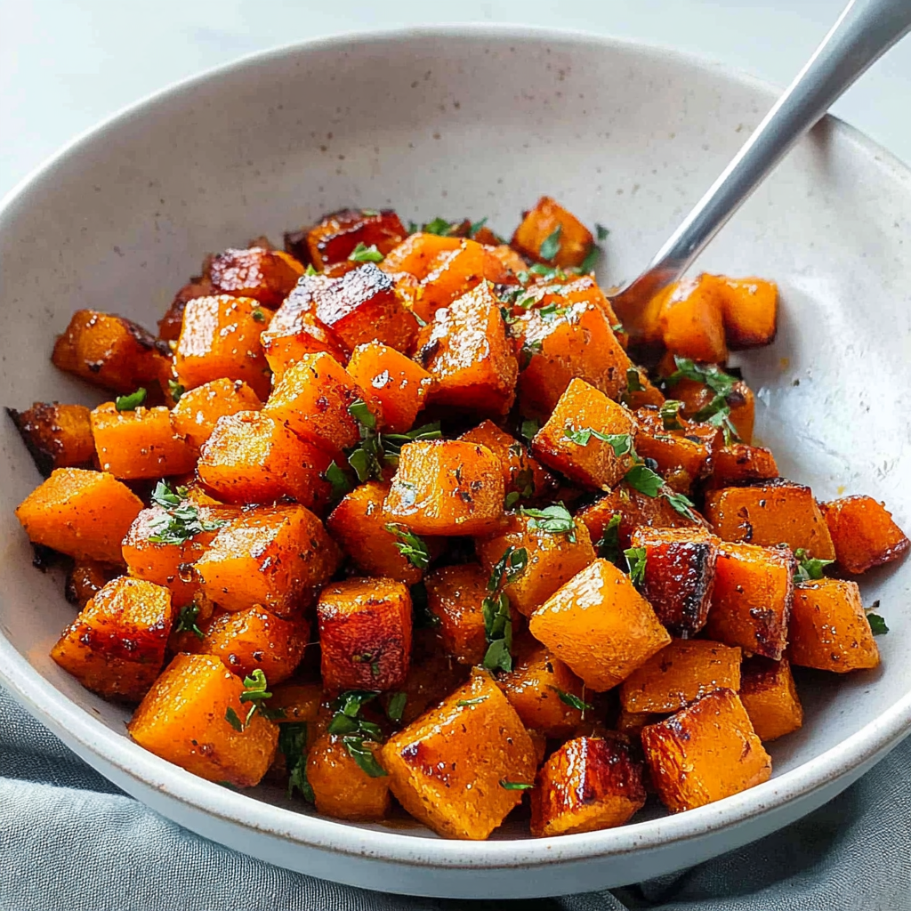 Recipe preparation for Roasted Maple Carrot & Sweet Potato Medley