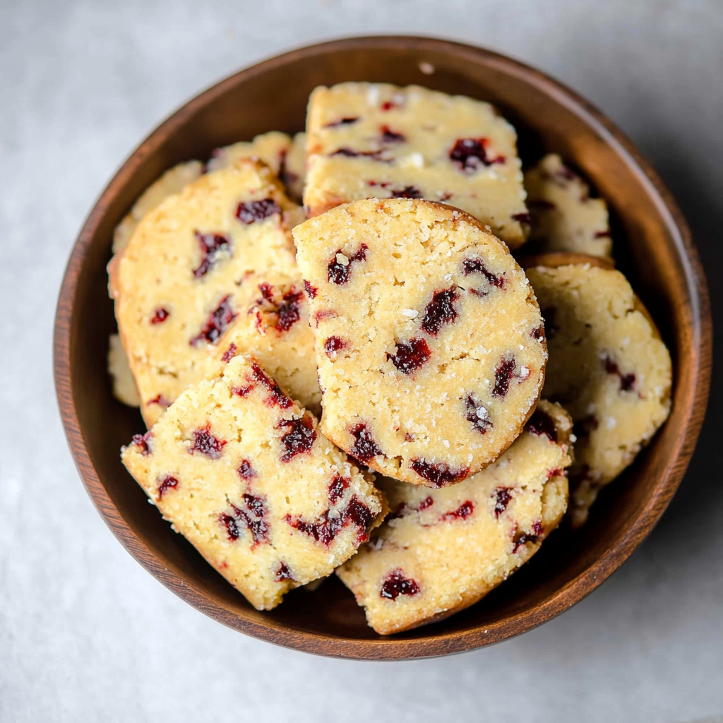 Recipe preparation for Cranberry Orange Shortbread