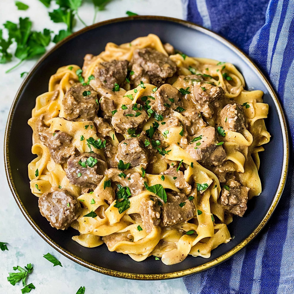 Recipe preparation for Instant Pot Beef Stroganoff