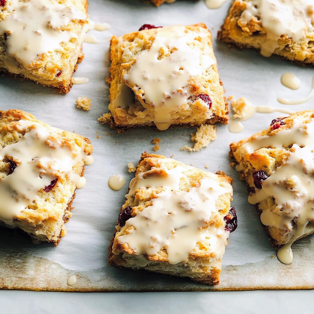 Recipe preparation for Cranberry Orange Scones