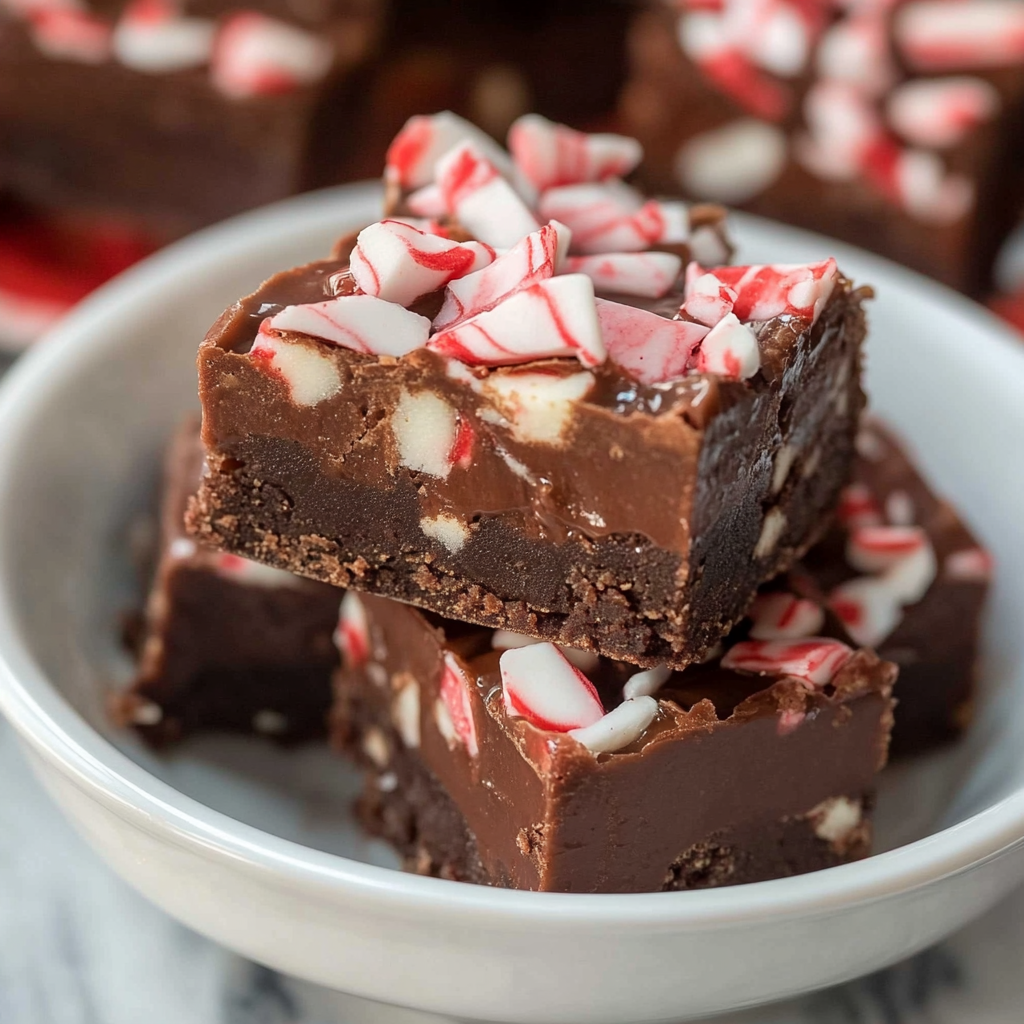 Recipe preparation for Peppermint Mocha Fudge