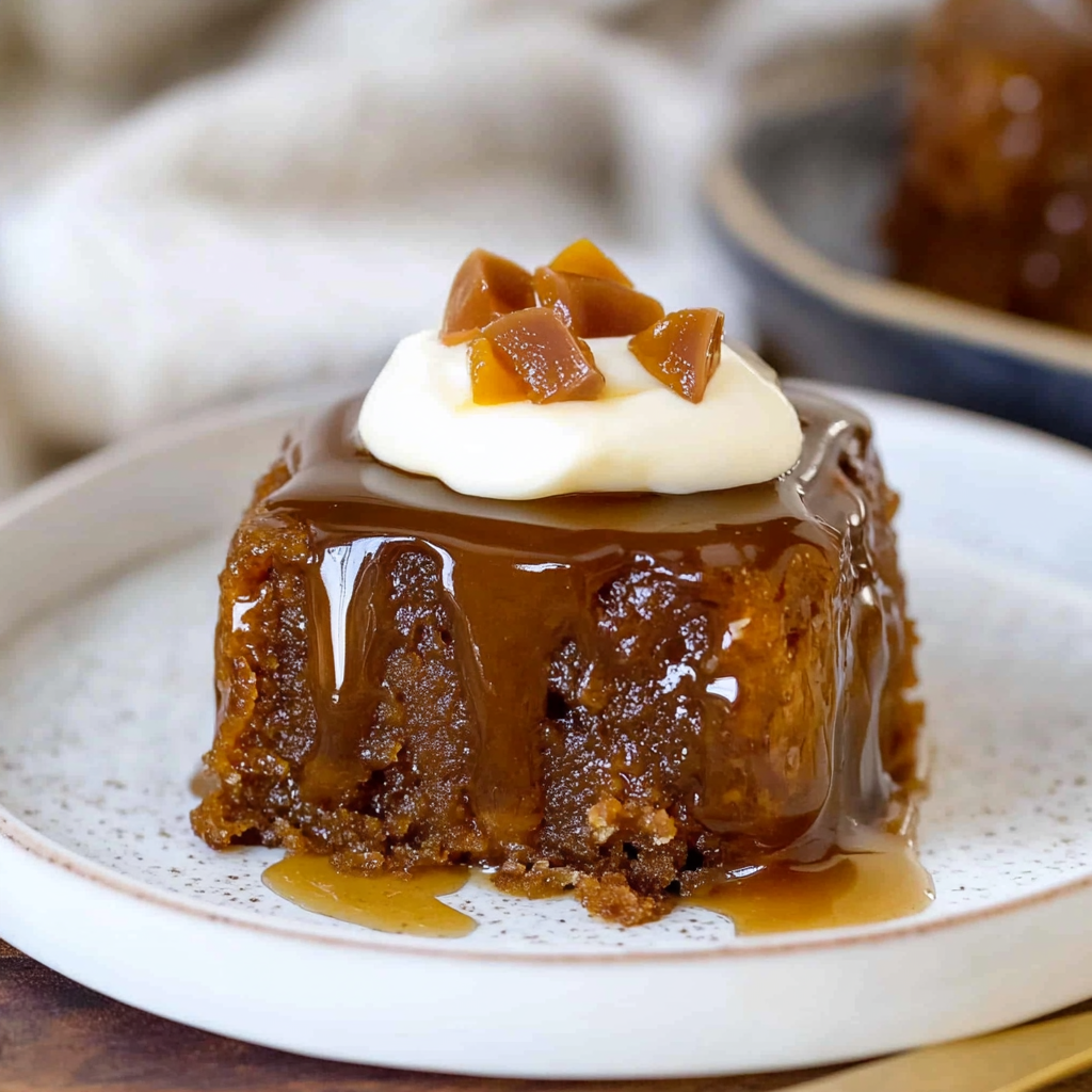 Recipe preparation for Sticky Toffee Pudding
