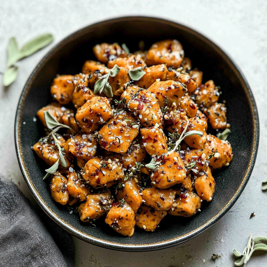 Recipe preparation for Sweet Potato Gnocchi