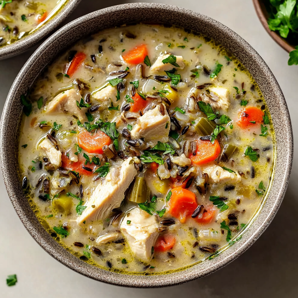 Recipe preparation for Cozy Turkey Wild Rice Soup