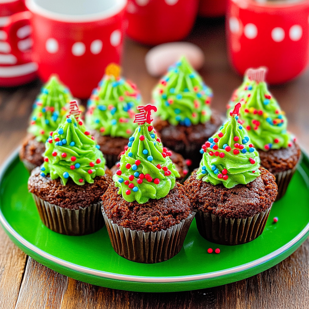 Recipe preparation for Christmas Sprinkle Brownie Cups