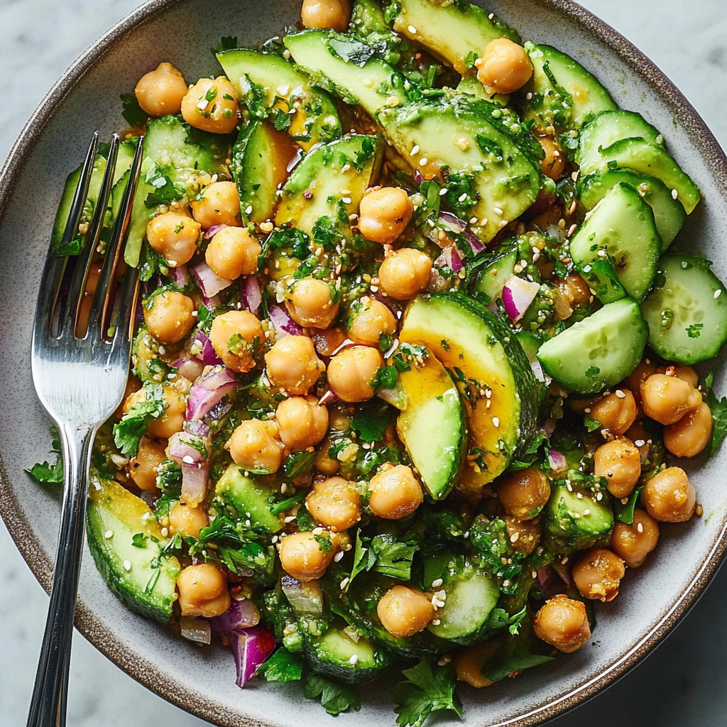 Recipe preparation for Chickpea Avocado Quinoa Bowl