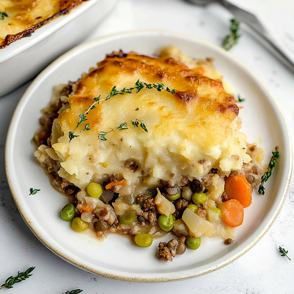 Recipe preparation for Vegan Lentil Shepherd’s Pie