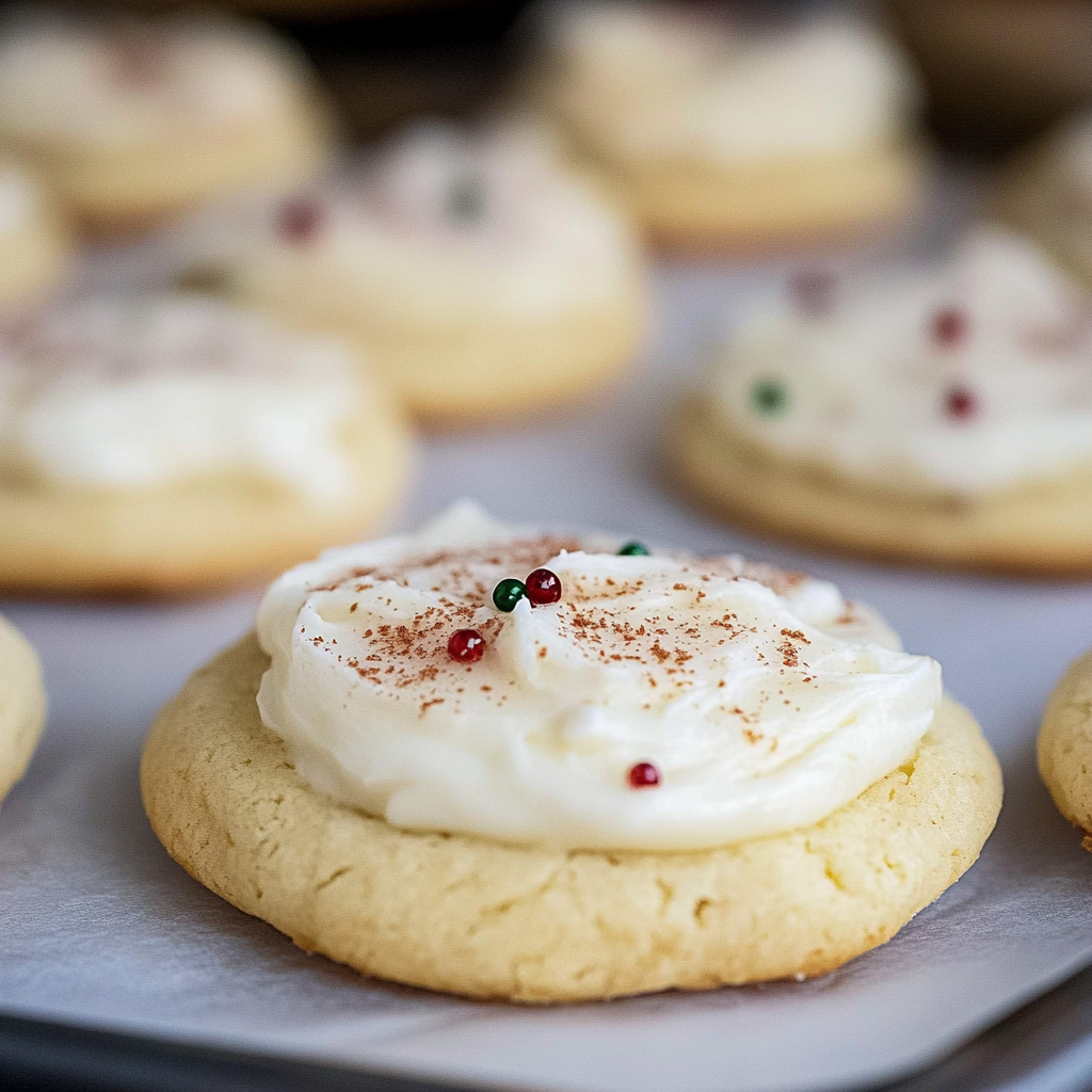 Recipe preparation for Frosted Eggnog Sugar Cookies