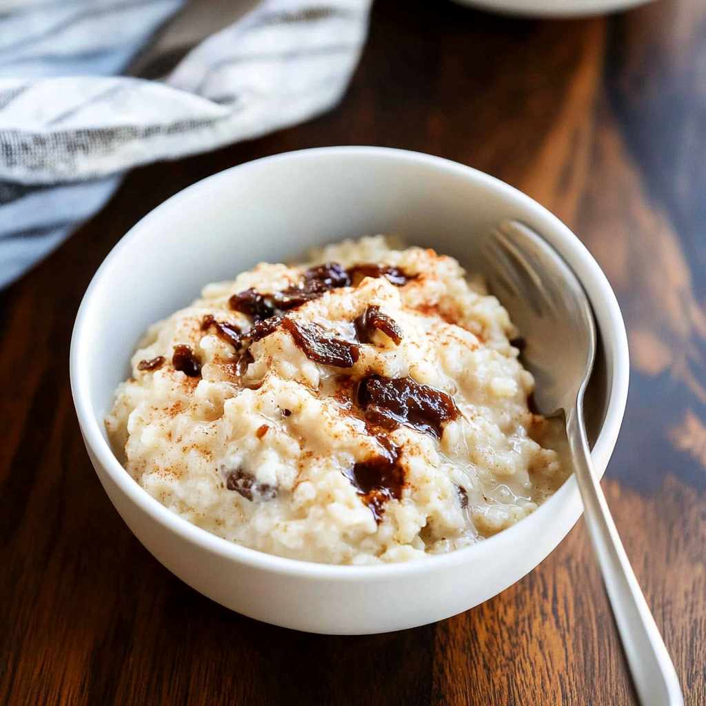 Recipe preparation for Baked Rice Pudding