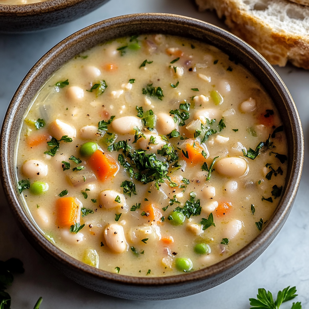Recipe preparation for High Protein White Bean Soup