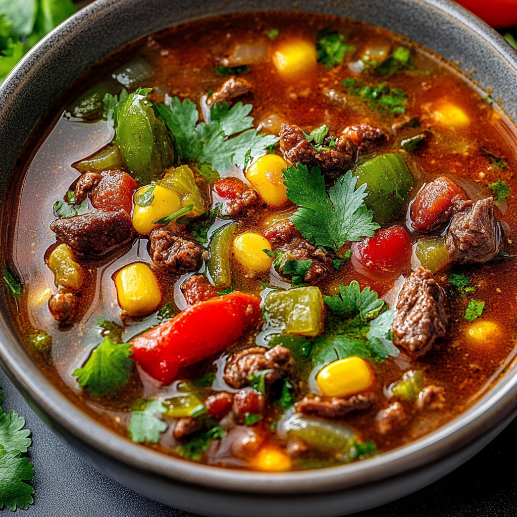 Recipe preparation for Mexican Beef Soup