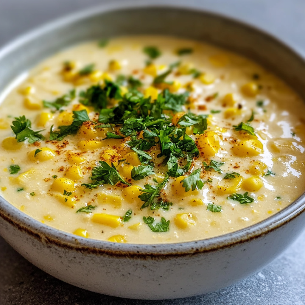 Recipe preparation for Creamy Corn Chowder