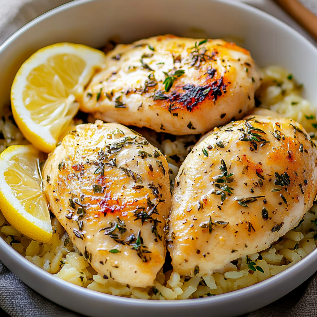 Recipe preparation for Slow Cooker Lemon Herb Chicken