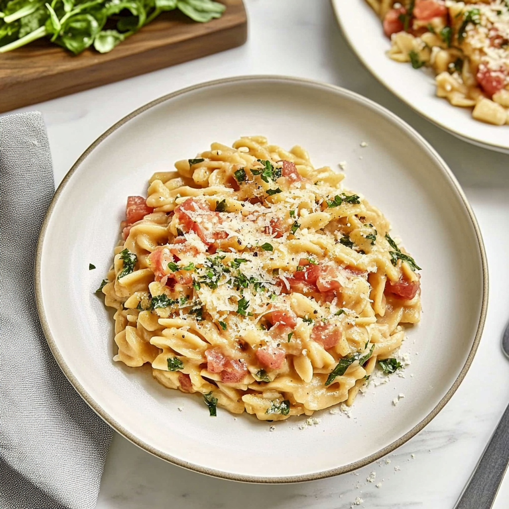 Recipe preparation for Tuscan Orzo