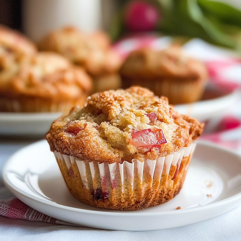 Recipe preparation for rhubarb muffins