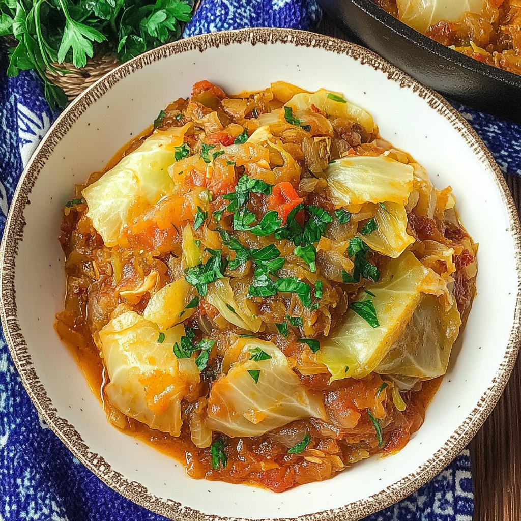 Recipe preparation for turkish cabbage stew