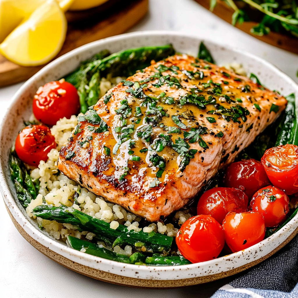 Recipe preparation for salmon in the oven