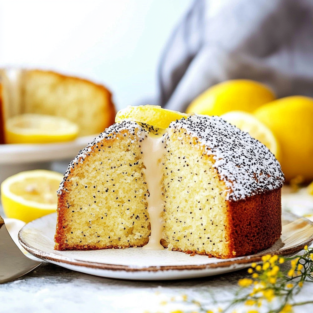 Recipe preparation for lemon poppy seed cake