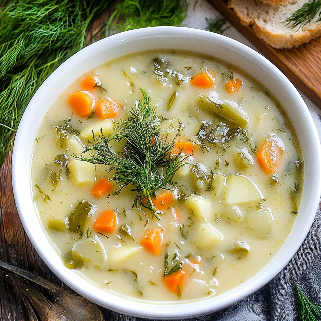 Recipe preparation for dill pickle soup recipe