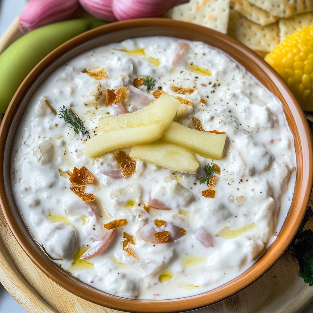 Recipe preparation for dirty martini dip