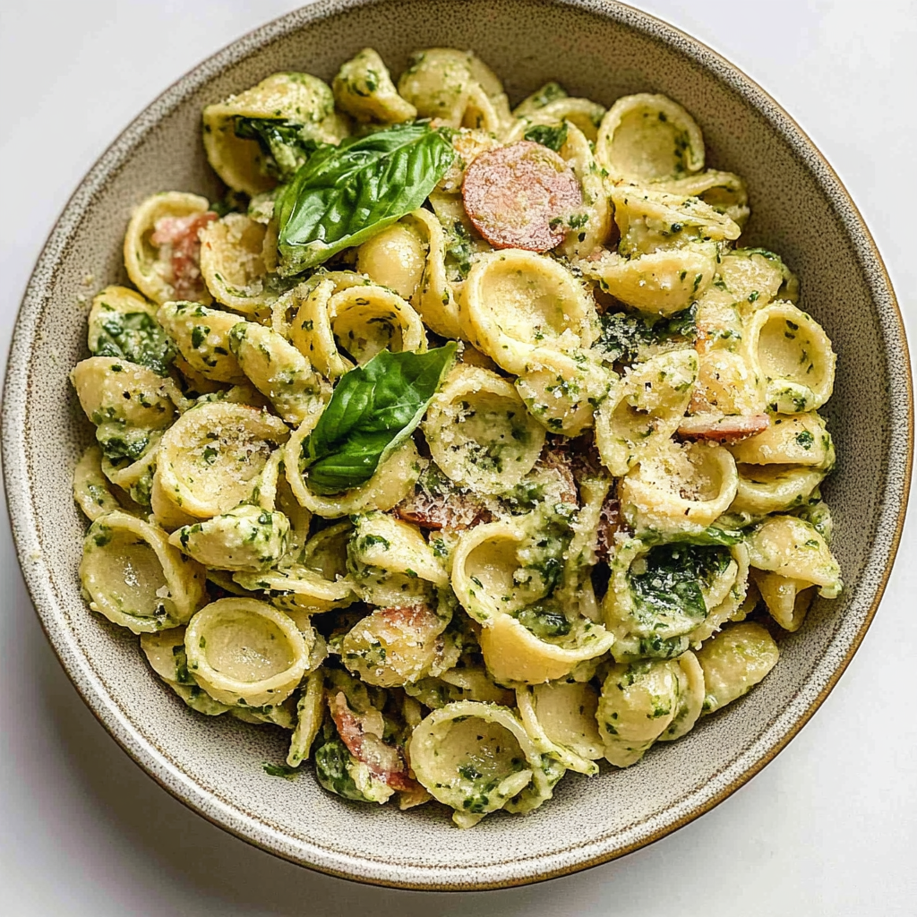 Recipe preparation for Lemon Basil Pasta Salad