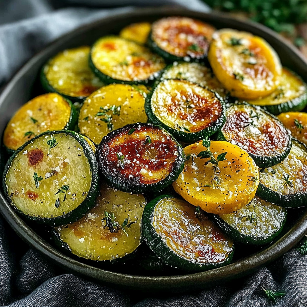 Recipe preparation for Roasted Zucchini and Yellow Squash