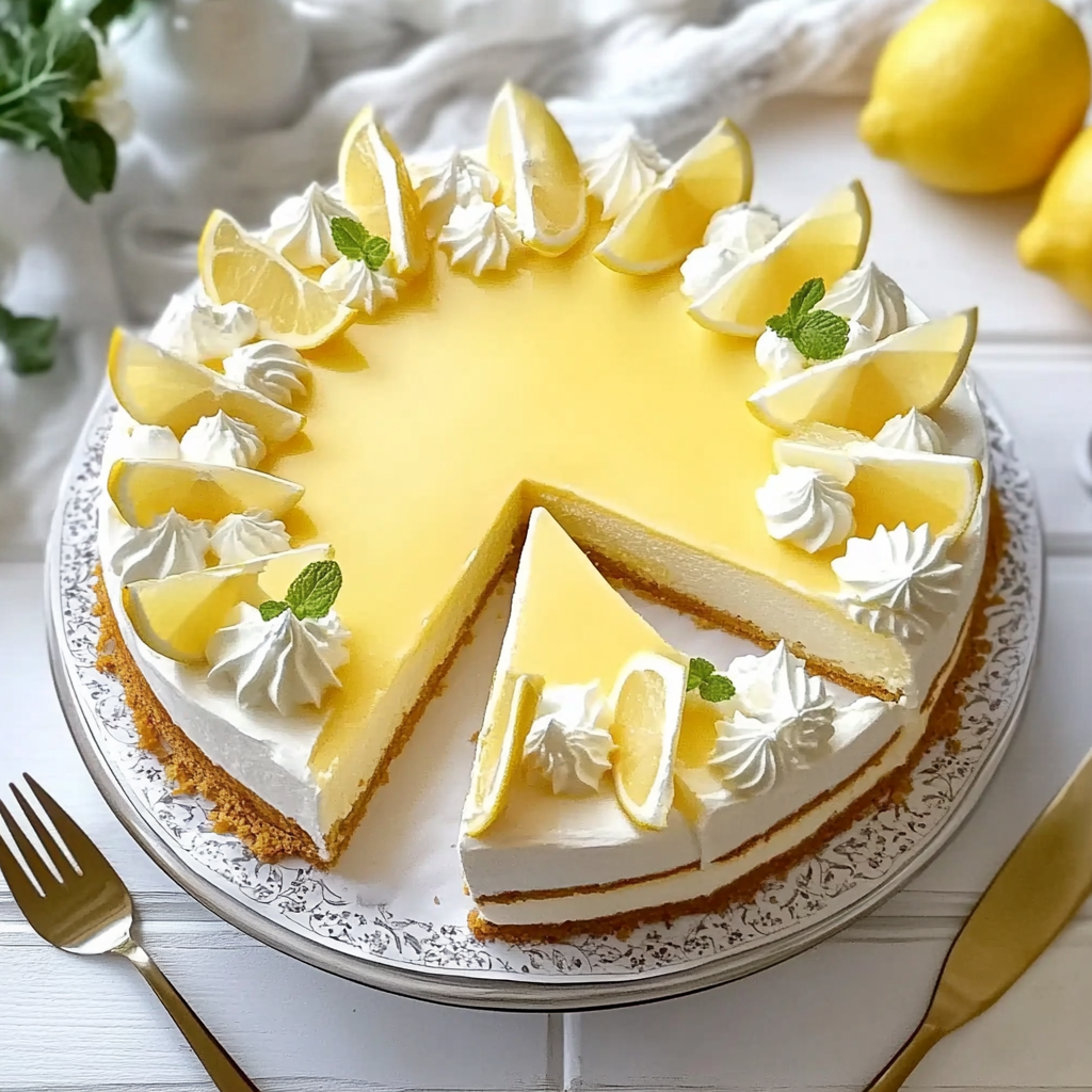 Recipe preparation for Lemon Cheesecake