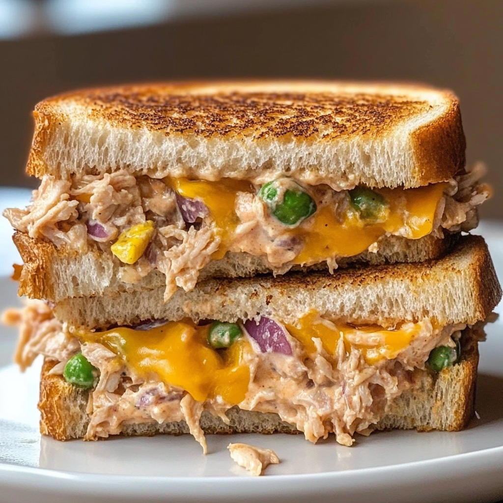 Recipe preparation for Spicy Tuna Melt Sandwich