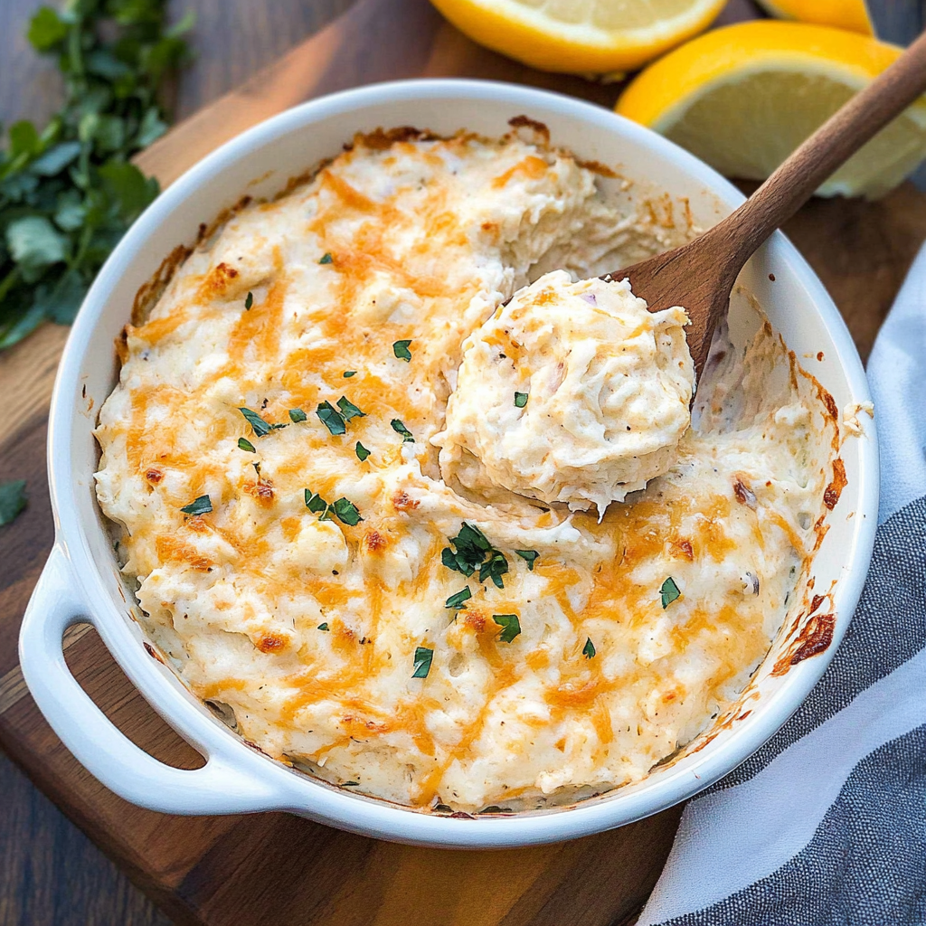 Recipe preparation for hot crab meat dip