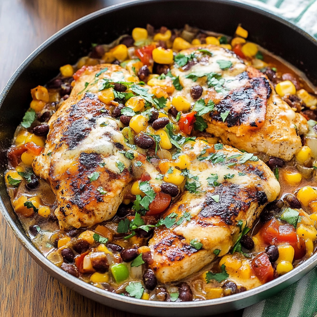 Recipe preparation for Santa Fe Chicken