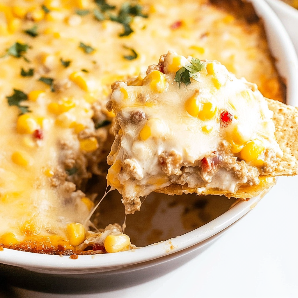 Recipe preparation for Hot Corn Dip