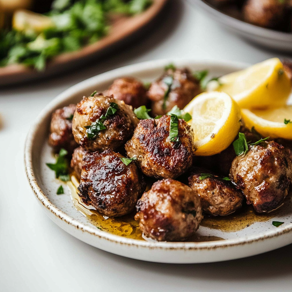 Recipe preparation for greek meatballs