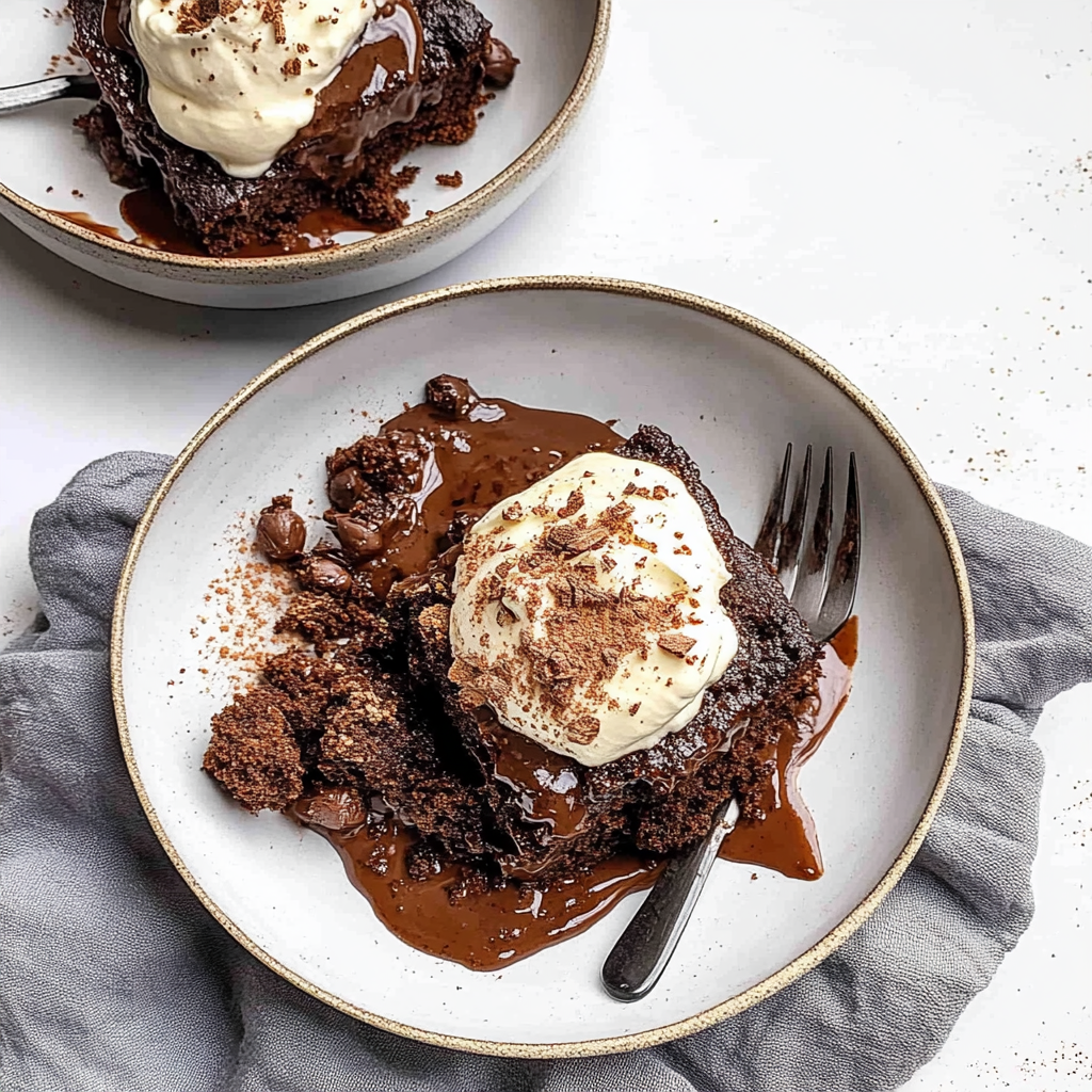 Recipe preparation for chocolate cobbler recipe