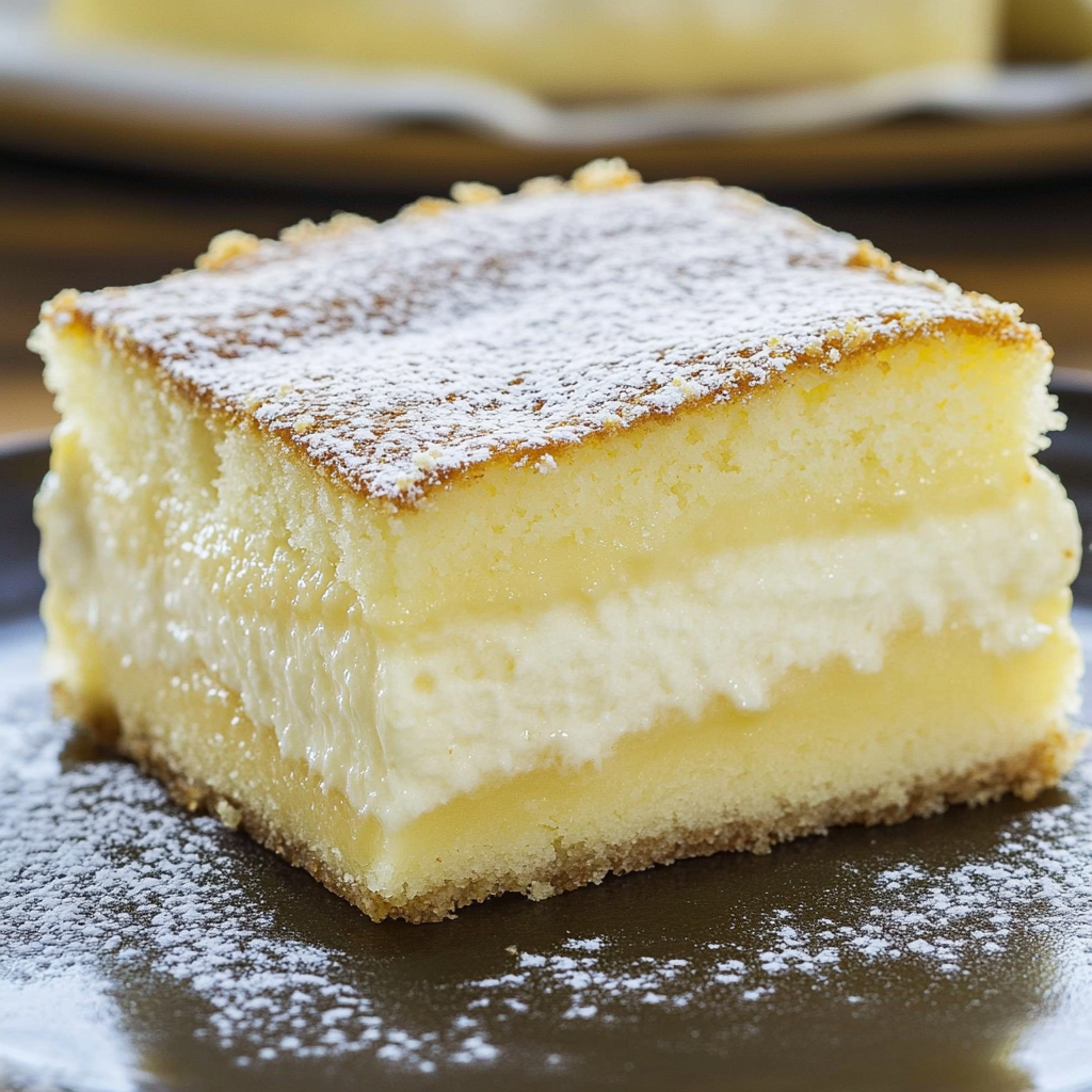Recipe preparation for Warm Vanilla Custard Cake